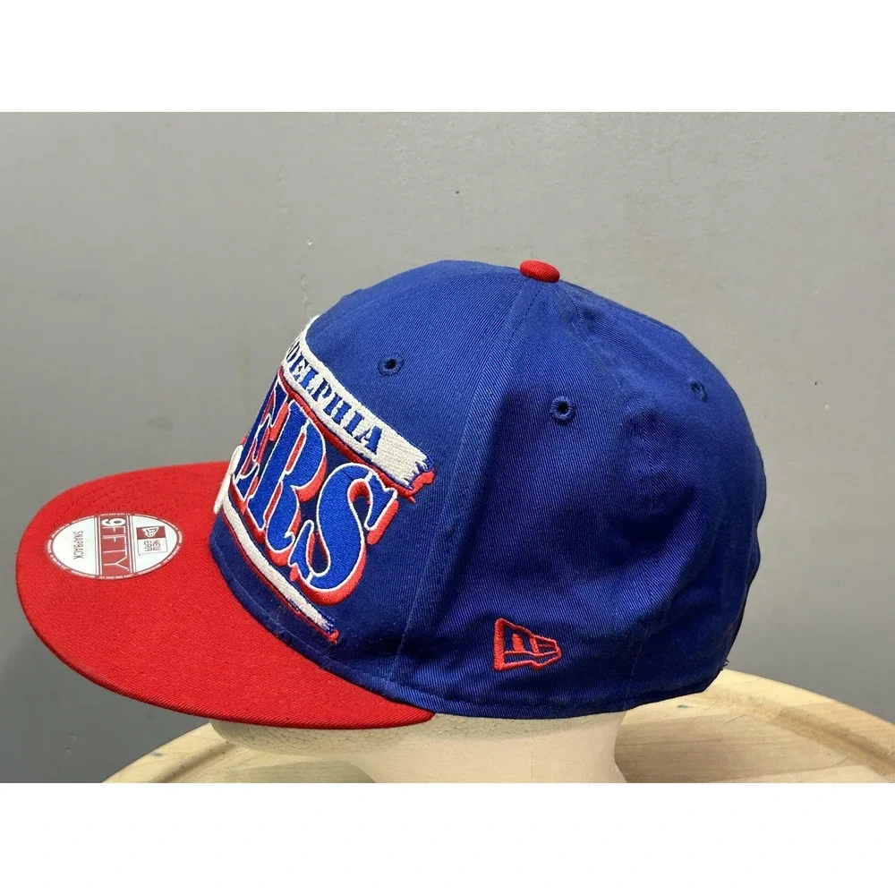 Philadelphia 76ers Hat Cap Snap Back NBA Basketball Blue Red Mens‎ New Era